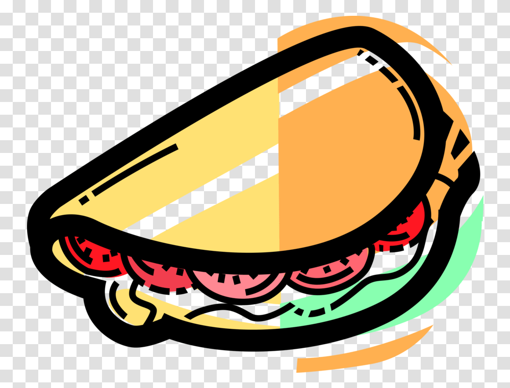 Vector Illustration Of Sandwich Sliced Cheese Or Meat Pita Clip Art, Dynamite, Bomb, Weapon, Weaponry Transparent Png