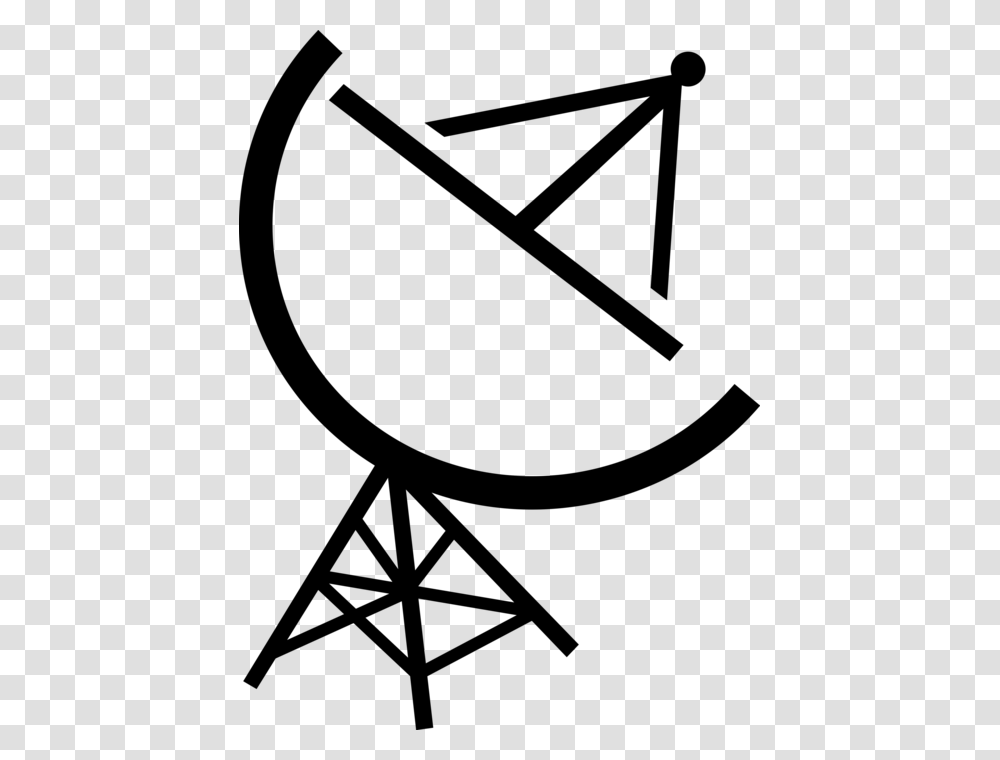 Vector Illustration Of Satellite Dish Parabolic Antenna, Gray, World Of Warcraft Transparent Png