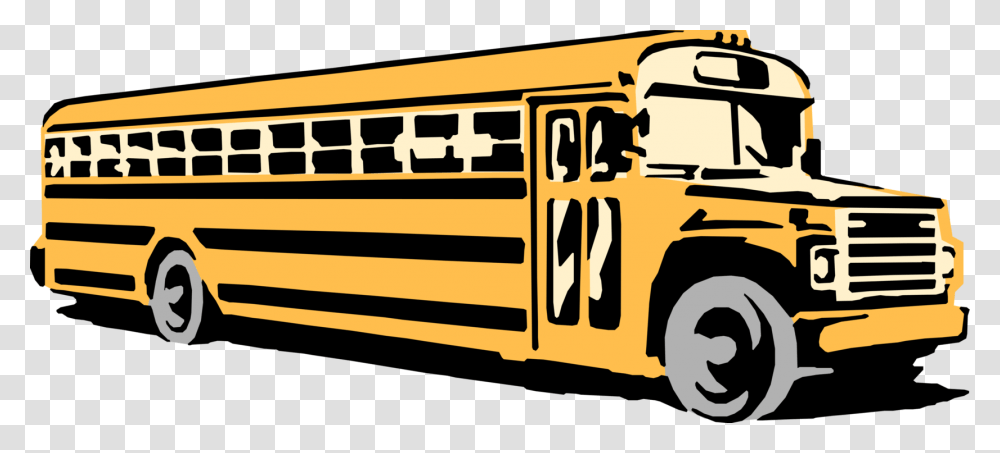 Vector Illustration Of Schoolbus Or School Bus Used School Bus, Vehicle, Transportation, Fire Truck Transparent Png