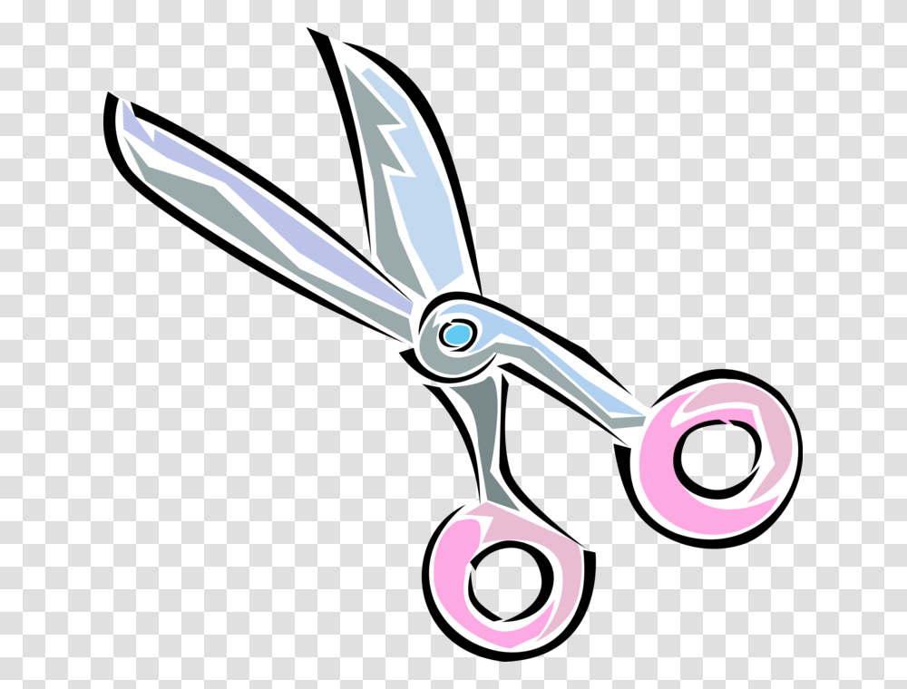 Vector Illustration Of Scissors Hand Operated Shearing Eyalar, Blade, Weapon, Weaponry, Shears Transparent Png