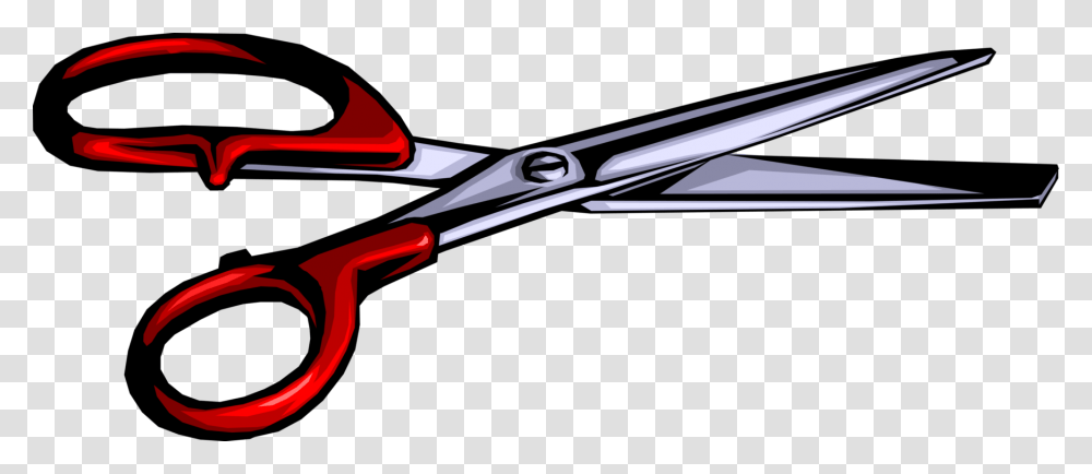 Vector Illustration Of Scissors Hand Operated Shearing Scissors, Weapon, Weaponry, Blade Transparent Png