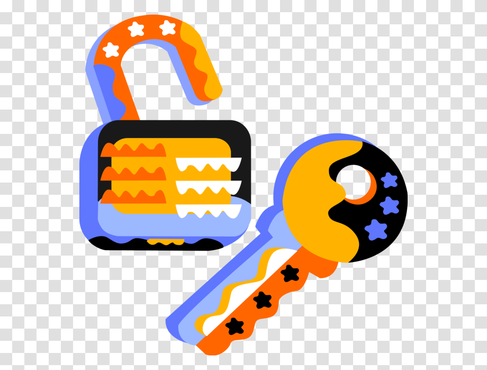 Vector Illustration Of Security Key And Padlock Lock, Dynamite, Bomb, Weapon, Weaponry Transparent Png