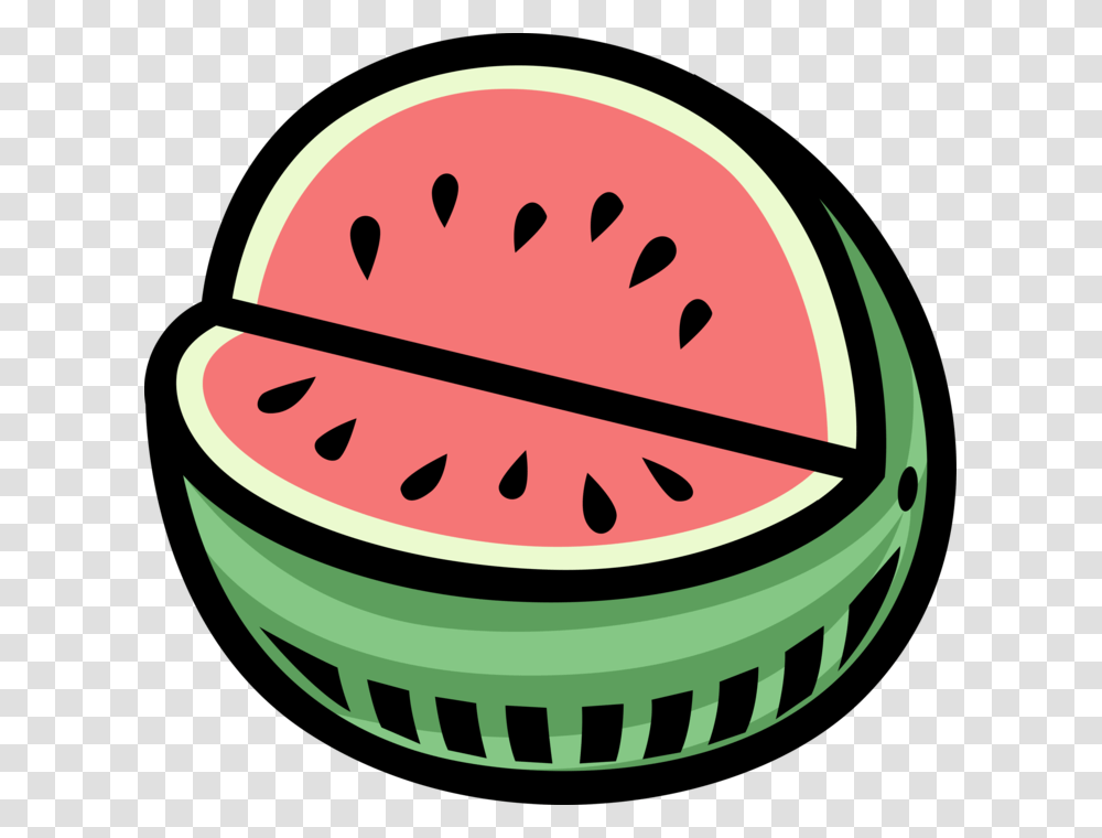 Vector Illustration Of Sliced Watermelon Melon Fruit Coloring Book, Plant, Food Transparent Png