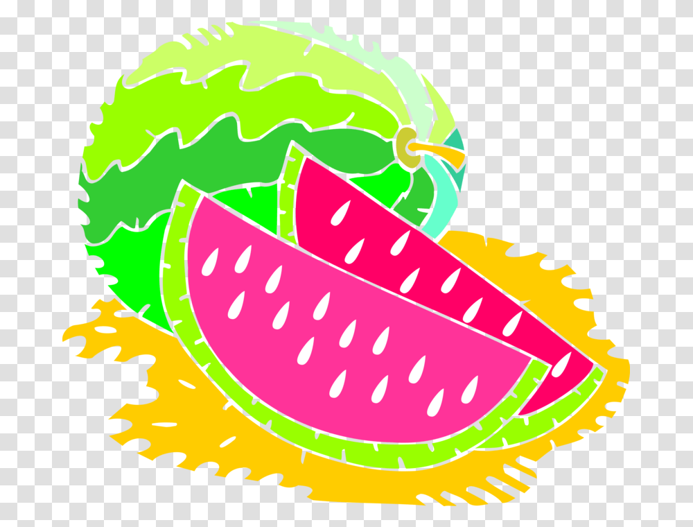 Vector Illustration Of Sliced Watermelon Melon Fruit Crankset, Apparel, Sombrero, Hat Transparent Png