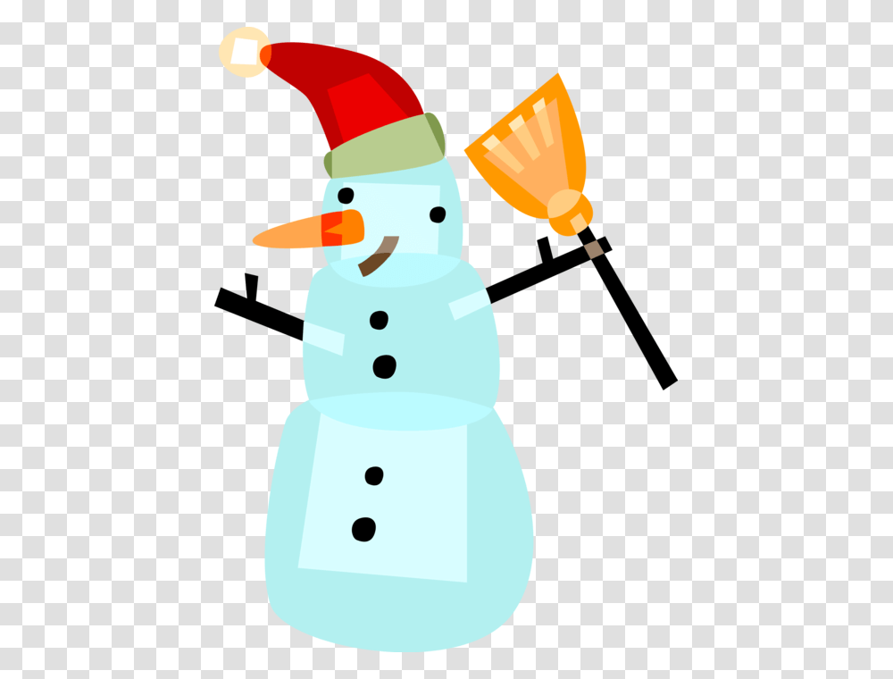Vector Illustration Of Snowman Anthropomorphic Snow, Nature, Outdoors, Winter Transparent Png