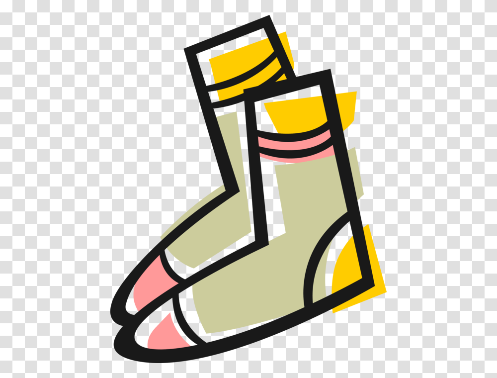 Vector Illustration Of Sock Clothing Apparel Item Worn, Appliance, Car Seat, Tool, Chain Saw Transparent Png