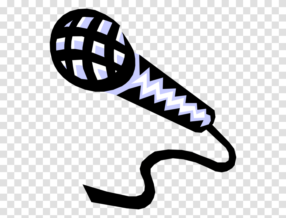 Vector Illustration Of Sound Recording Microphone Microphone, Hand Transparent Png