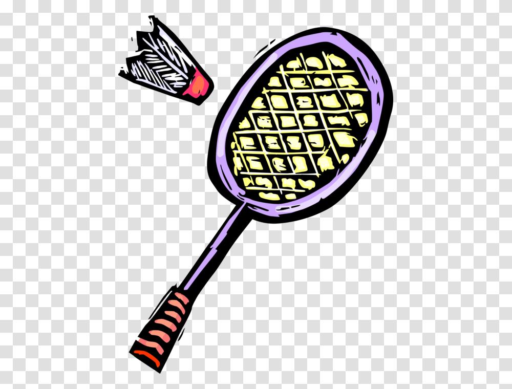Vector Illustration Of Sport Of Badminton Racket Or Badminton Racket Clip Art Transparent Png