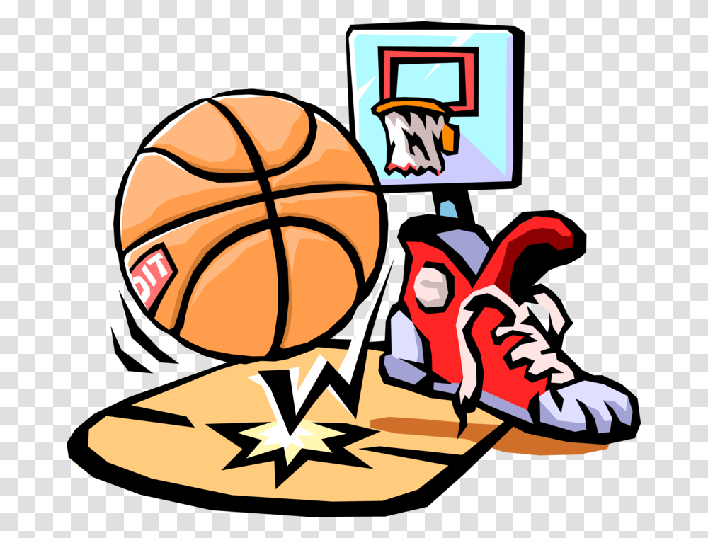 Vector Illustration Of Sport Of Basketball Ball With Basketball Clip Art, Team Sport, Sports, Apparel Transparent Png