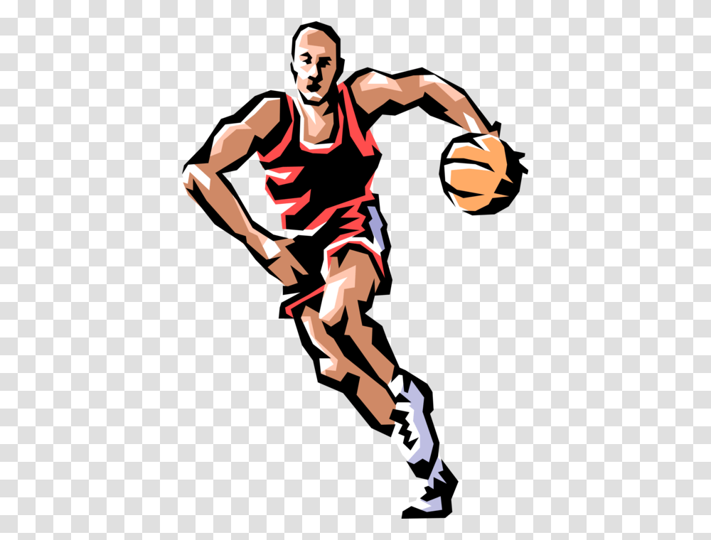 Vector Illustration Of Sport Of Basketball Game Player Basketball Moves, Person, People, Hand Transparent Png