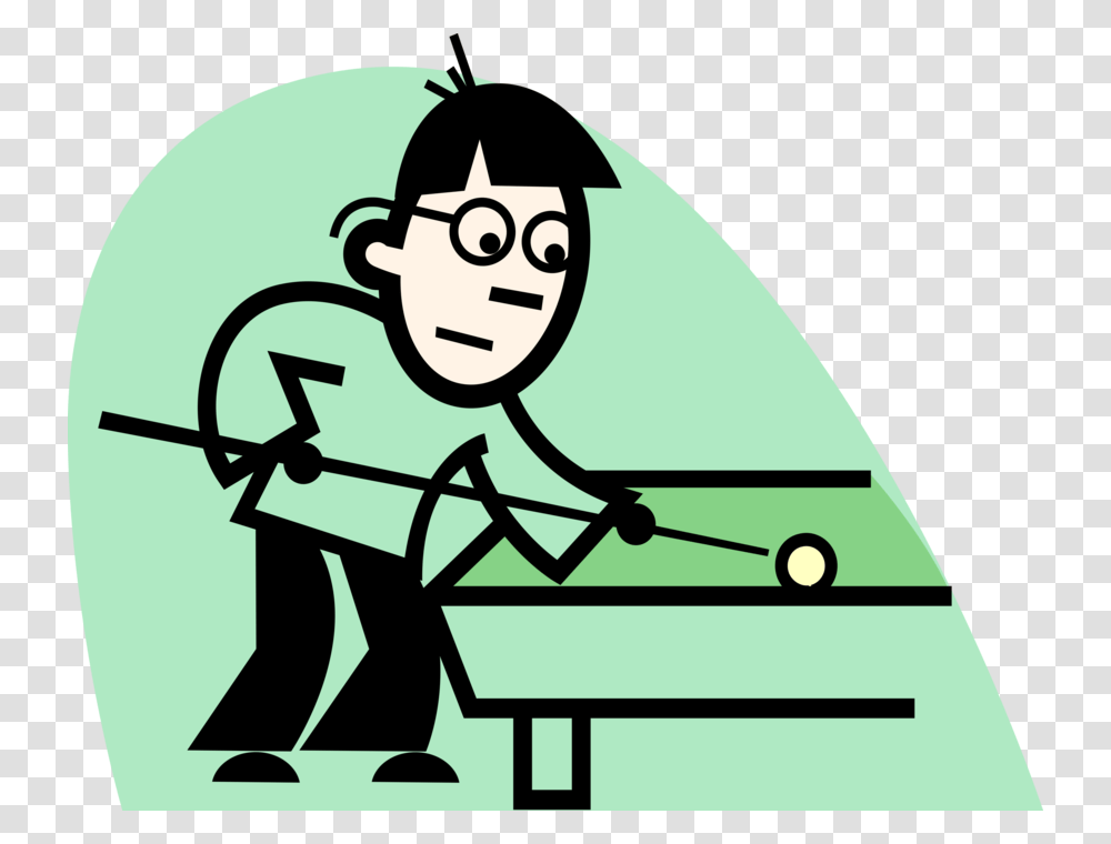 Vector Illustration Of Sport Of Billiards Pool Player Kid Speaking, Outdoors, Water, Sports, Angler Transparent Png