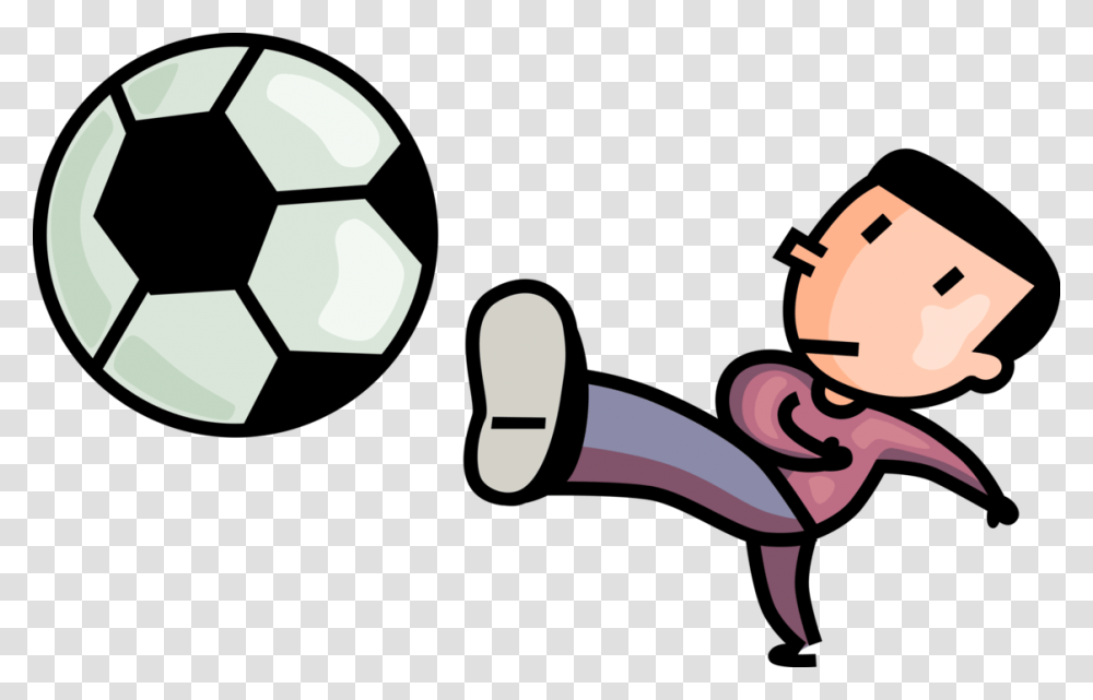 Vector Illustration Of Sport Of Soccer Football Player, Soccer Ball, Sports, Face, Tie Transparent Png