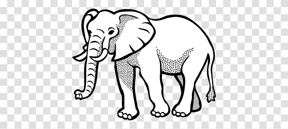 Vector Illustration Of Spotty Elephant, Wildlife, Mammal, Animal Transparent Png
