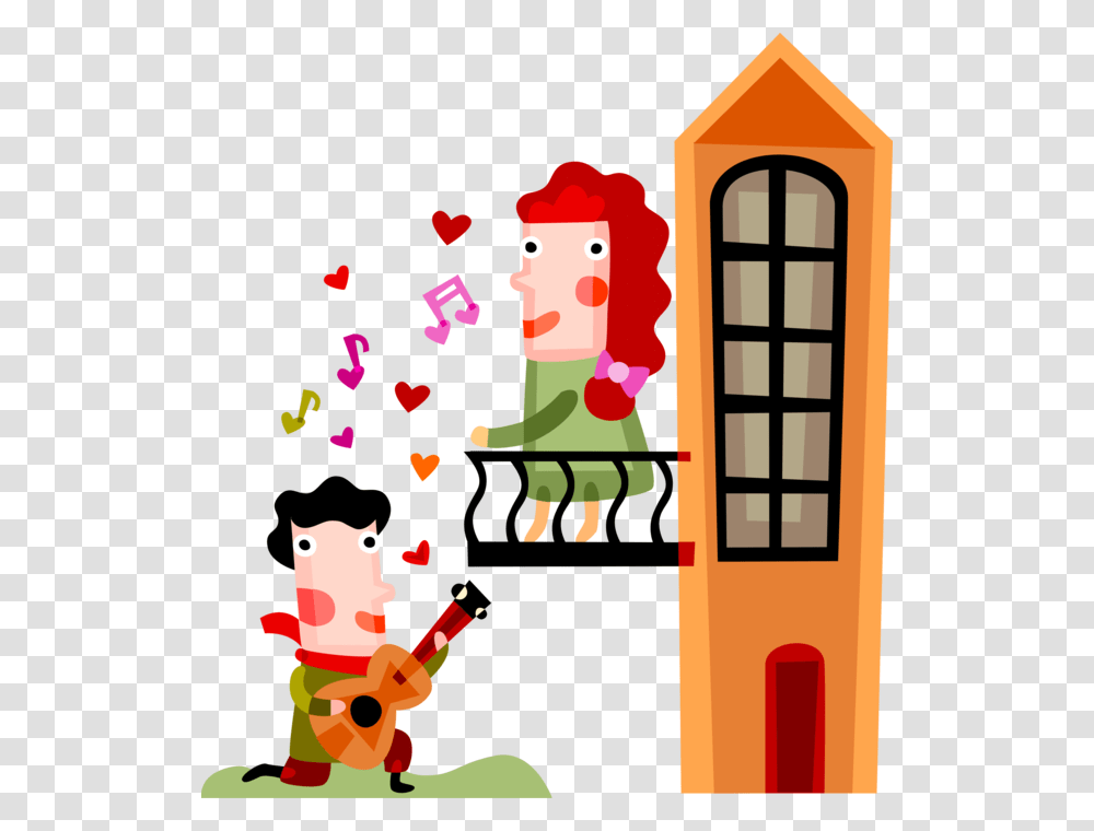 Vector Illustration Of Star Crossed Lovers Romeo Serenades, Paper, Poster Transparent Png