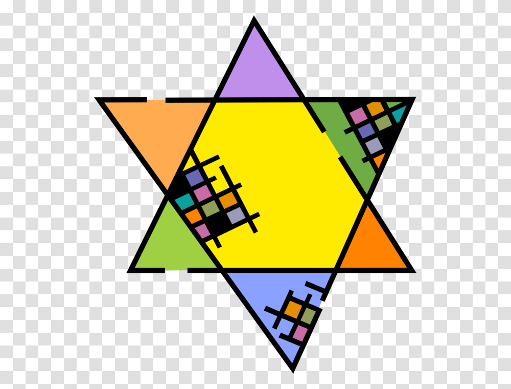 Vector Illustration Of Star Of David Shield Of David, Triangle Transparent Png