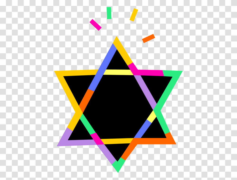 Vector Illustration Of Star Of David Shield Of David Triangle, Star Symbol, Lighting Transparent Png