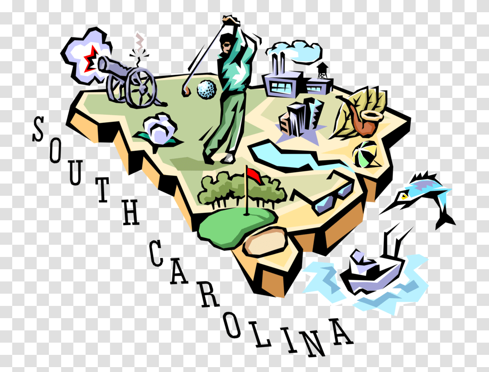 Vector Illustration Of State Of South Carolina Vignette, Person, Outdoors Transparent Png