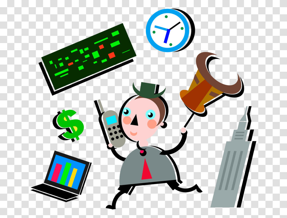 Vector Illustration Of Stock Market Investor Places, Electronics, Computer Transparent Png