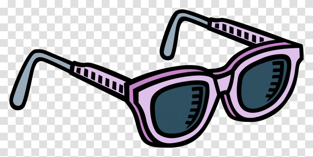 Vector Illustration Of Sunglasses Or Sun Glasses Protective Sunglasses Black And White, Accessories, Accessory Transparent Png