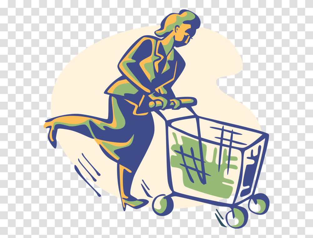 Vector Illustration Of Supermarket Grocery Shopper Product, Outdoors, Vehicle, Transportation, Nature Transparent Png