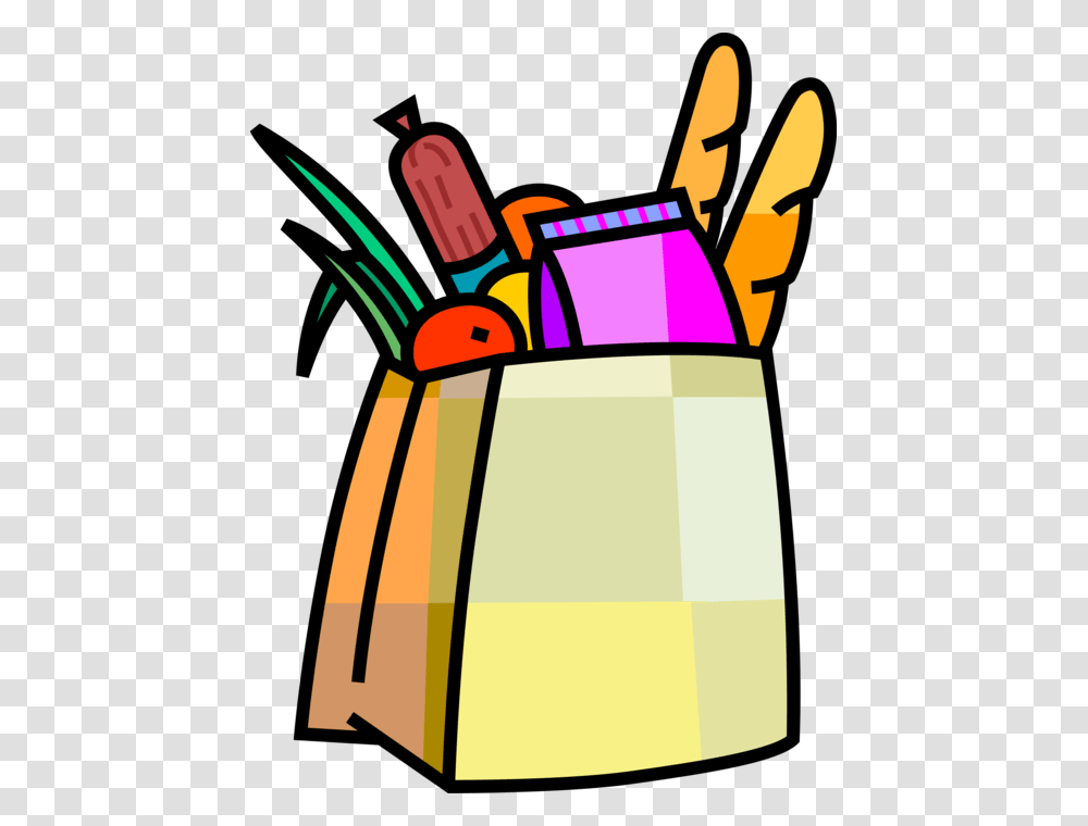 Vector Illustration Of Supermarket Grocery Store Shopping Shopping Bags Clip Art, Dynamite, Bomb, Weapon, Weaponry Transparent Png