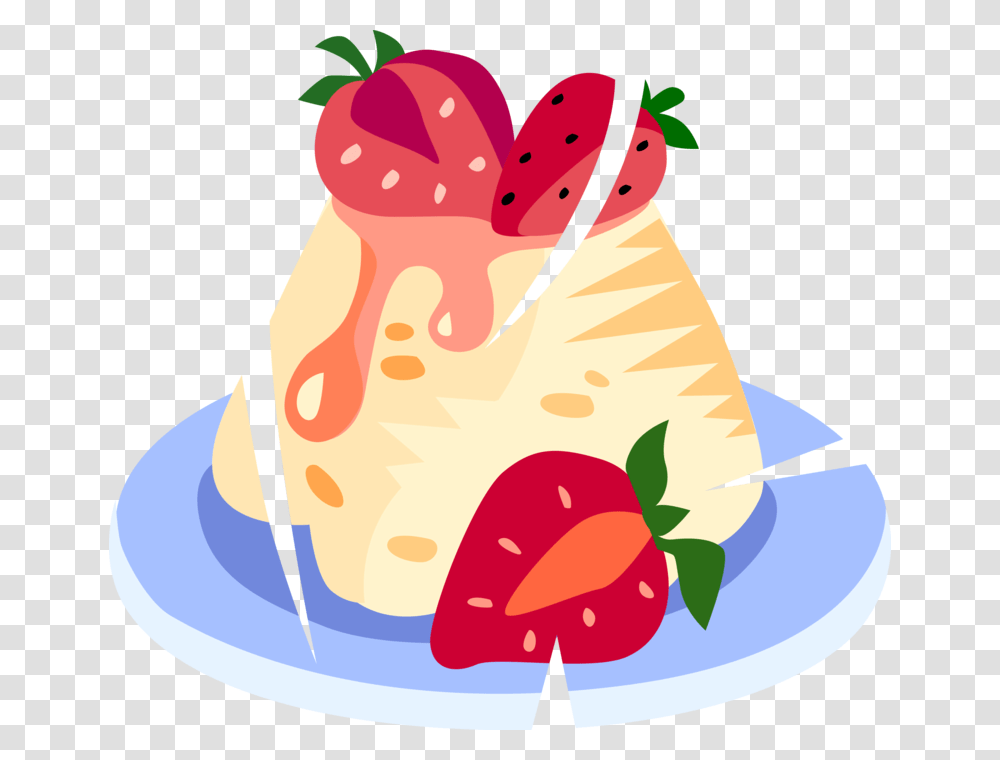 Vector Illustration Of Sweet Dessert Strawberry Shortcake, Sweets, Food, Confectionery, Bag Transparent Png