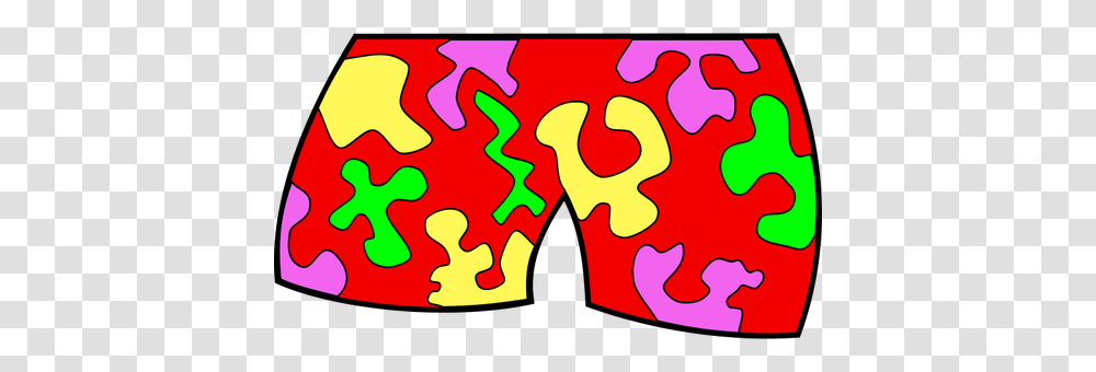 Vector Illustration Of Swim Trunks, Jigsaw Puzzle, Game Transparent Png