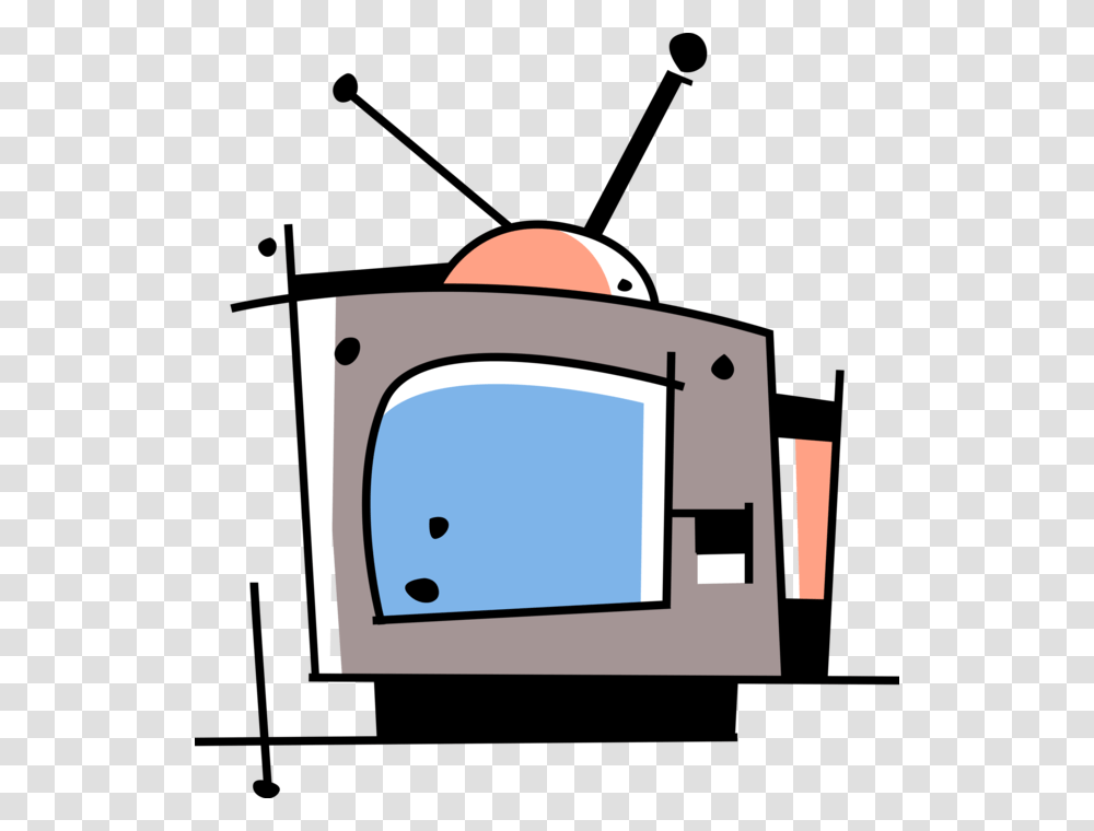 Vector Illustration Of Television Or Tv Set Telecommunication, Monitor, Screen, Electronics, Display Transparent Png