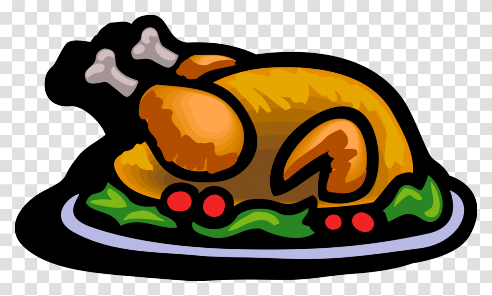 Vector Illustration Of Traditional Thanksgiving And Thanksgiving Turkey Dinner Clipart, Meal, Food, Supper, Dish Transparent Png