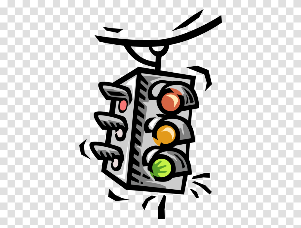 Vector Illustration Of Traffic Light Signals Or Stop, Poster, Advertisement Transparent Png