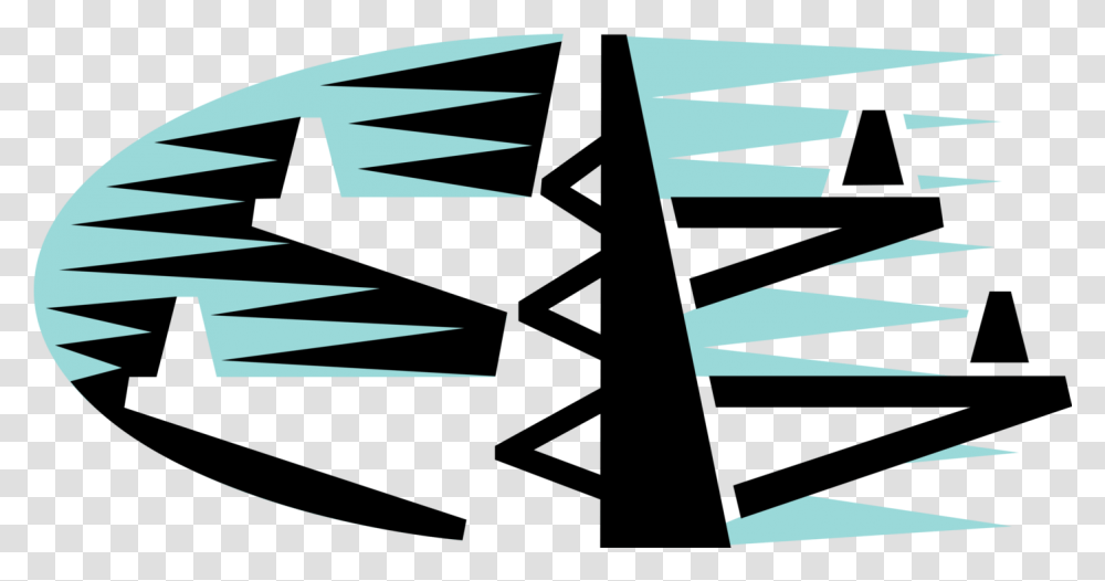 Vector Illustration Of Transmission Tower Carries Electrical Electricity, Symbol, Arrow, Emblem, Weapon Transparent Png