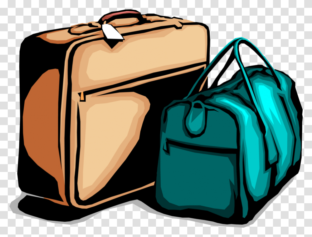 Vector Illustration Of Traveler S Baggage Or Luggage Vector Traveling Bag, Suitcase Transparent Png