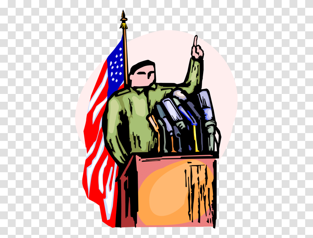 Vector Illustration Of United States Military Officer Illustration, Flag, American Flag, Poster Transparent Png