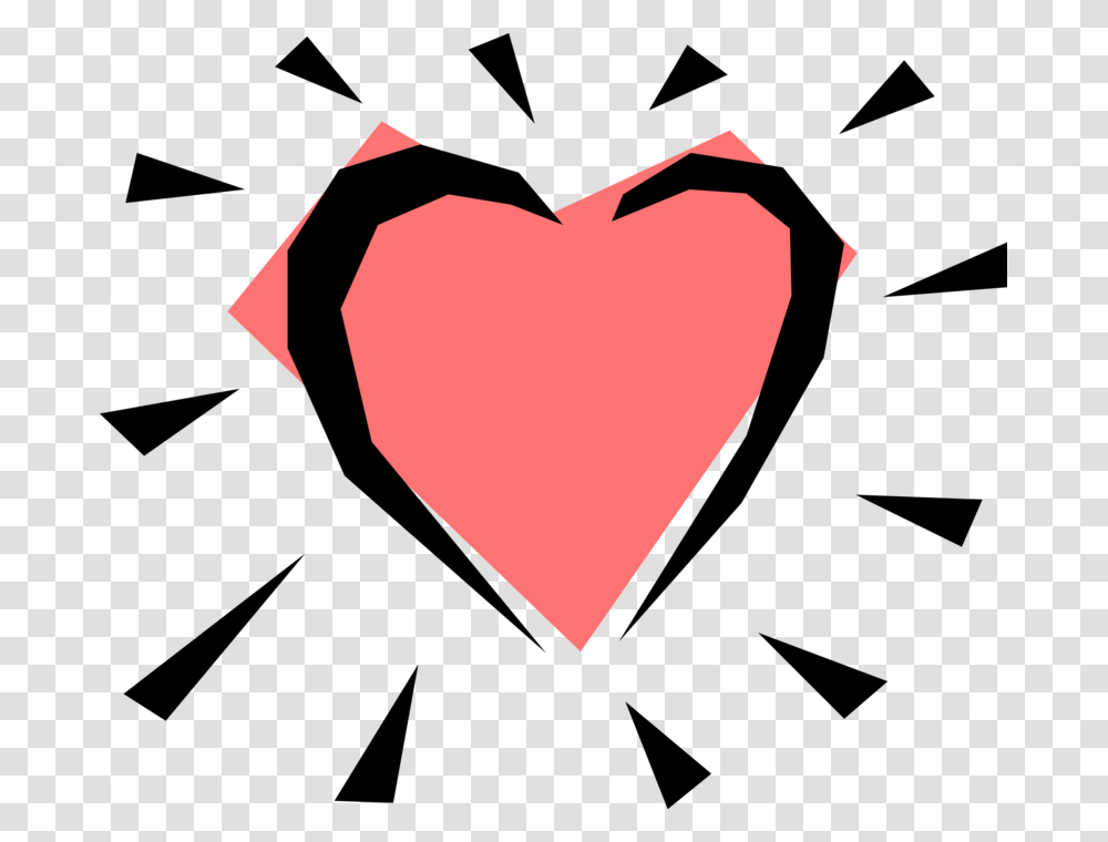 Vector Illustration Of Valentine's Day Sentimental Heart Transparent Png