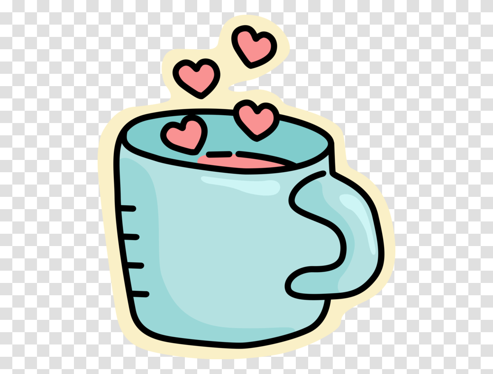 Vector Illustration Of Valentine's Day Sentimental, Label, Cup, Coffee Cup Transparent Png