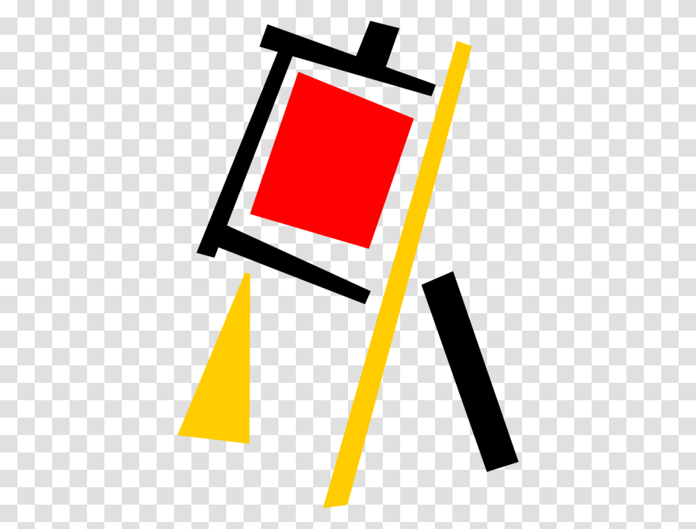 Vector Illustration Of Visual Arts Artist's Easel With Transparent Png