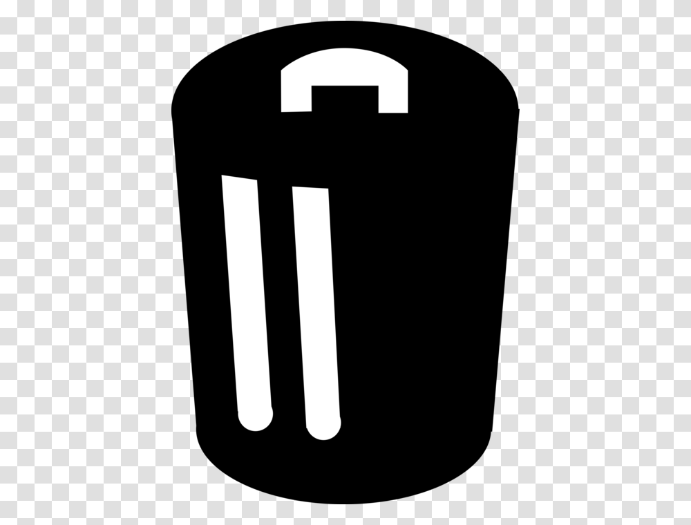 Vector Illustration Of Waste Basket Dustbin Garbage Sign, Cross, Word Transparent Png
