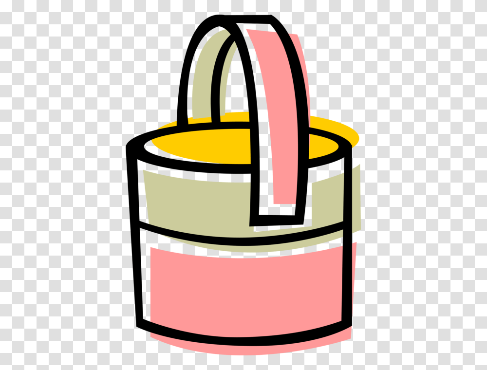Vector Illustration Of Water Bucket Pail With Carry, Bag, Beverage Transparent Png