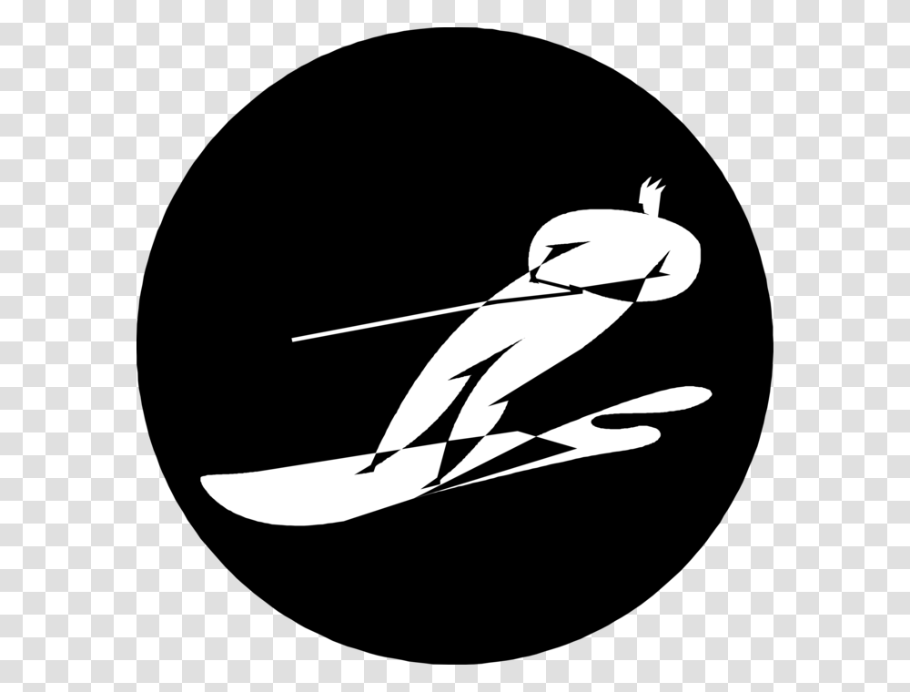 Vector Illustration Of Water Skier Skiing Behind Watercraft Illustration, Animal, Bird, Silhouette, Stencil Transparent Png