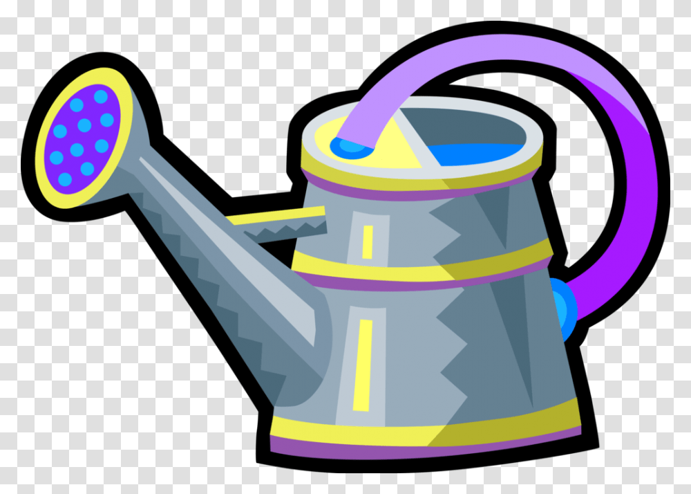 Vector Illustration Of Watering Can Or Watering Pot, Tin Transparent Png