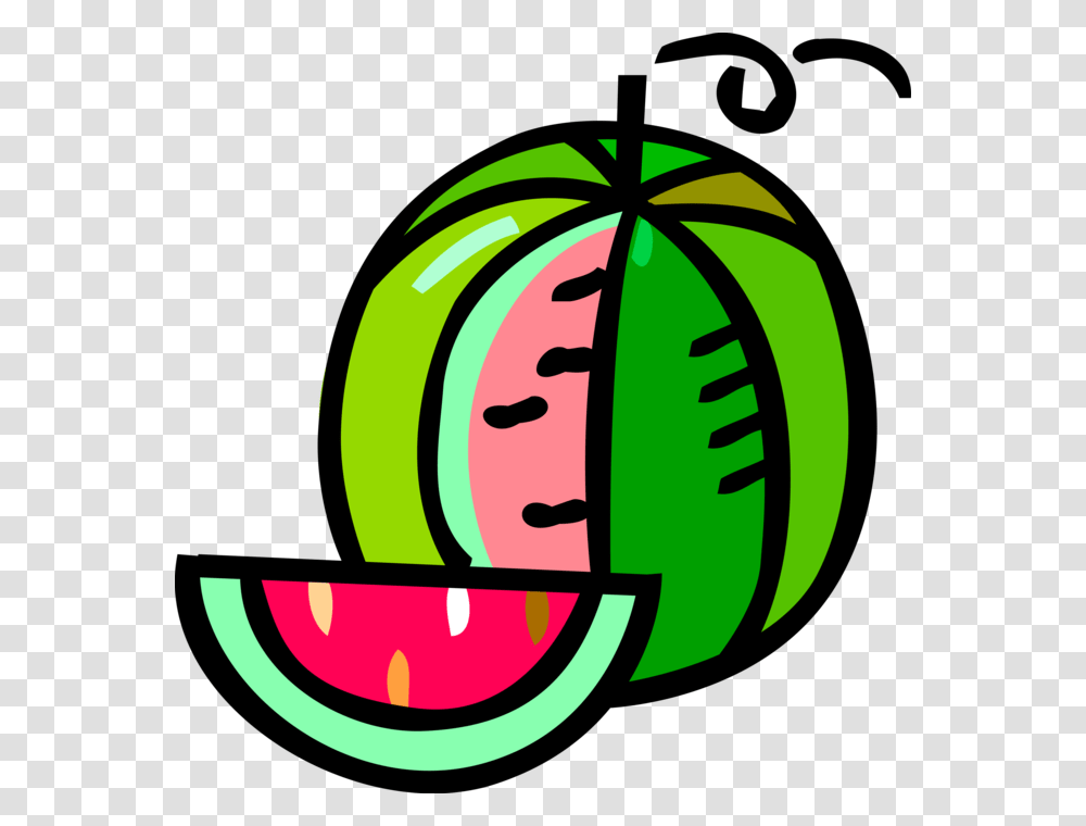 Vector Illustration Of Watermelon Fruit Melon With Szorztbla, Logo Transparent Png