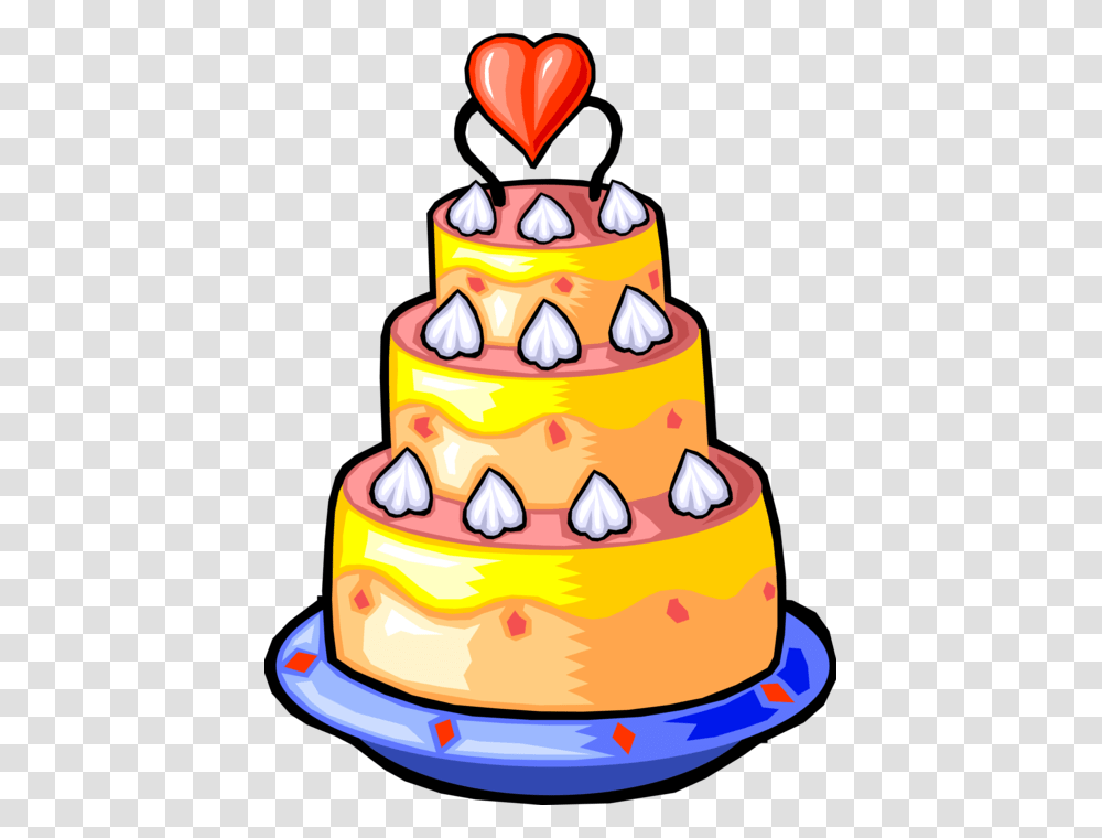 Vector Illustration Of Wedding Cake Traditional Cake, Dessert, Food, Birthday Cake Transparent Png