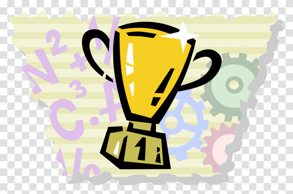 Vector Illustration Of Winner S Trophy Cup Prize Award, Person, Human, Poster, Advertisement Transparent Png