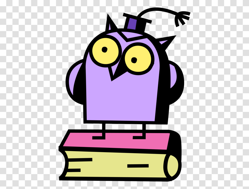 Vector Illustration Of Wise Education Owl With Graduate, Angry Birds, Pac Man Transparent Png
