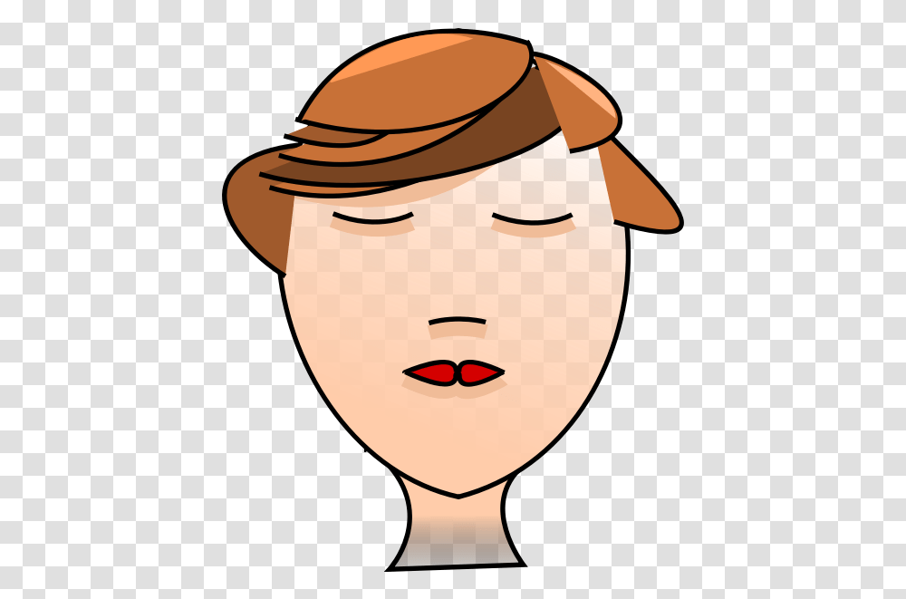 Vector Illustration Of Woman's Head From Art Deco Comic Woman's Head Cartoon, Apparel, Face, Hat Transparent Png