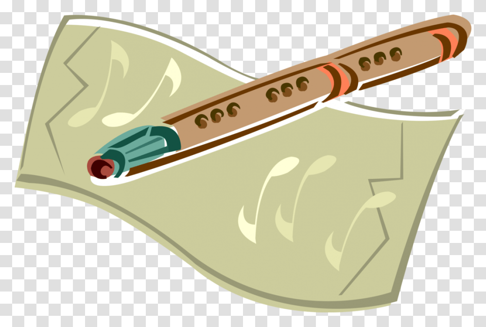 Vector Illustration Of Wooden Flute Musical Instrument, Leisure Activities, Adventure, Baseball Bat, Team Transparent Png