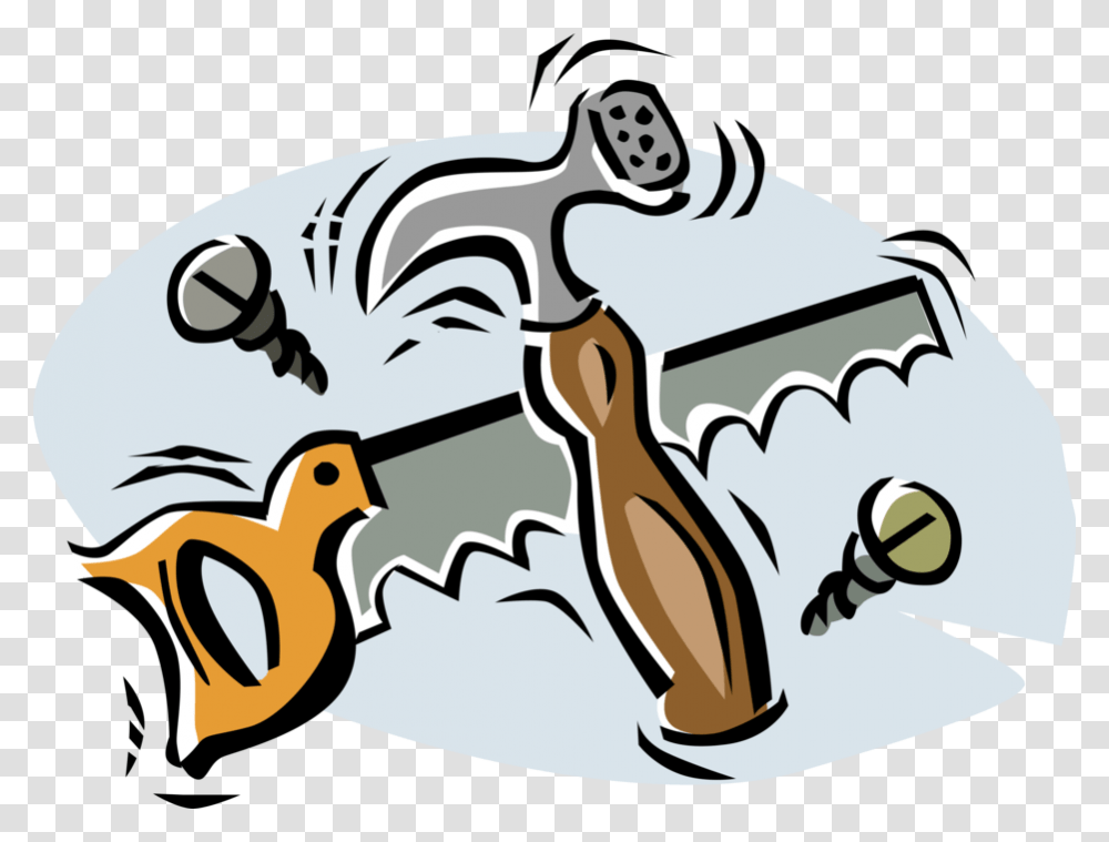 Vector Illustration Of Woodworking And Carpentry Hammer, Animal, Mammal, Statue Transparent Png