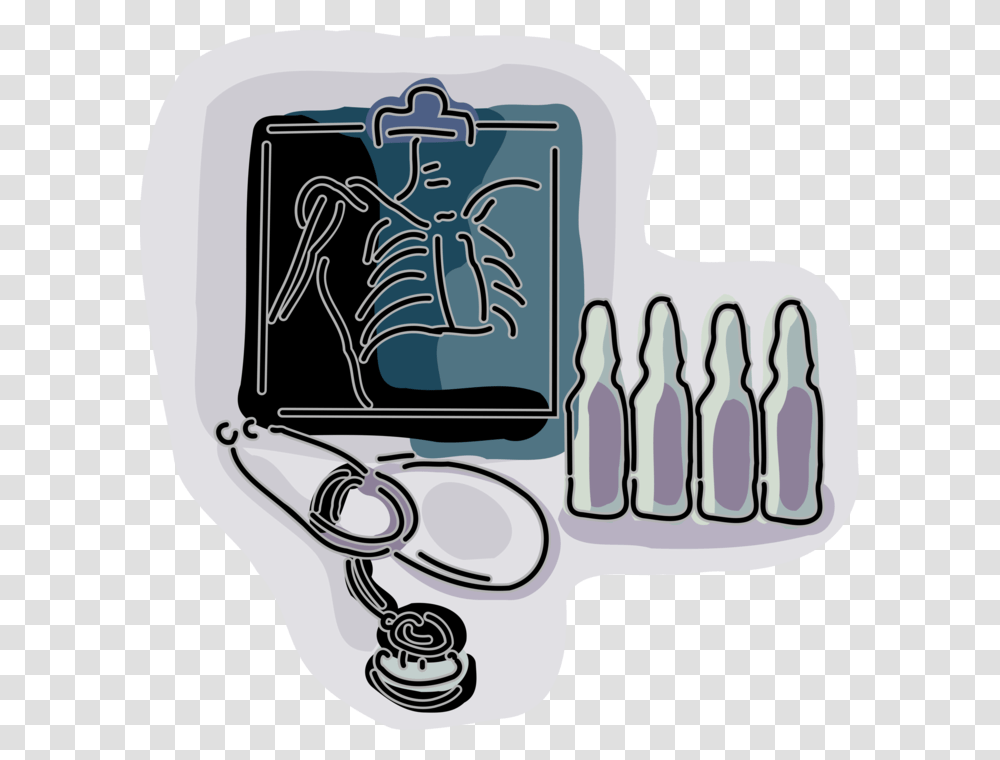Vector Illustration Of X Ray And Physician Stethoscope Illustration, Hand Transparent Png