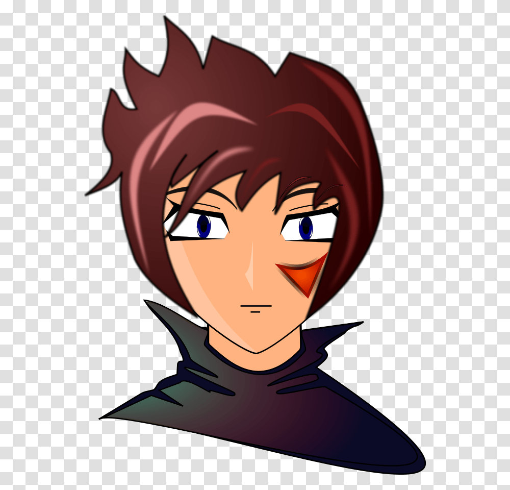 Vector Image Of Anime Boy Character Head Free Svg Cartoon Character Vector, Comics, Book, Manga, Graphics Transparent Png