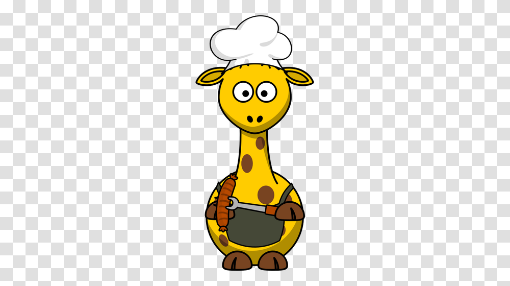Vector Image Of Chef Giraffe, Rattle, Crowd, Animal Transparent Png